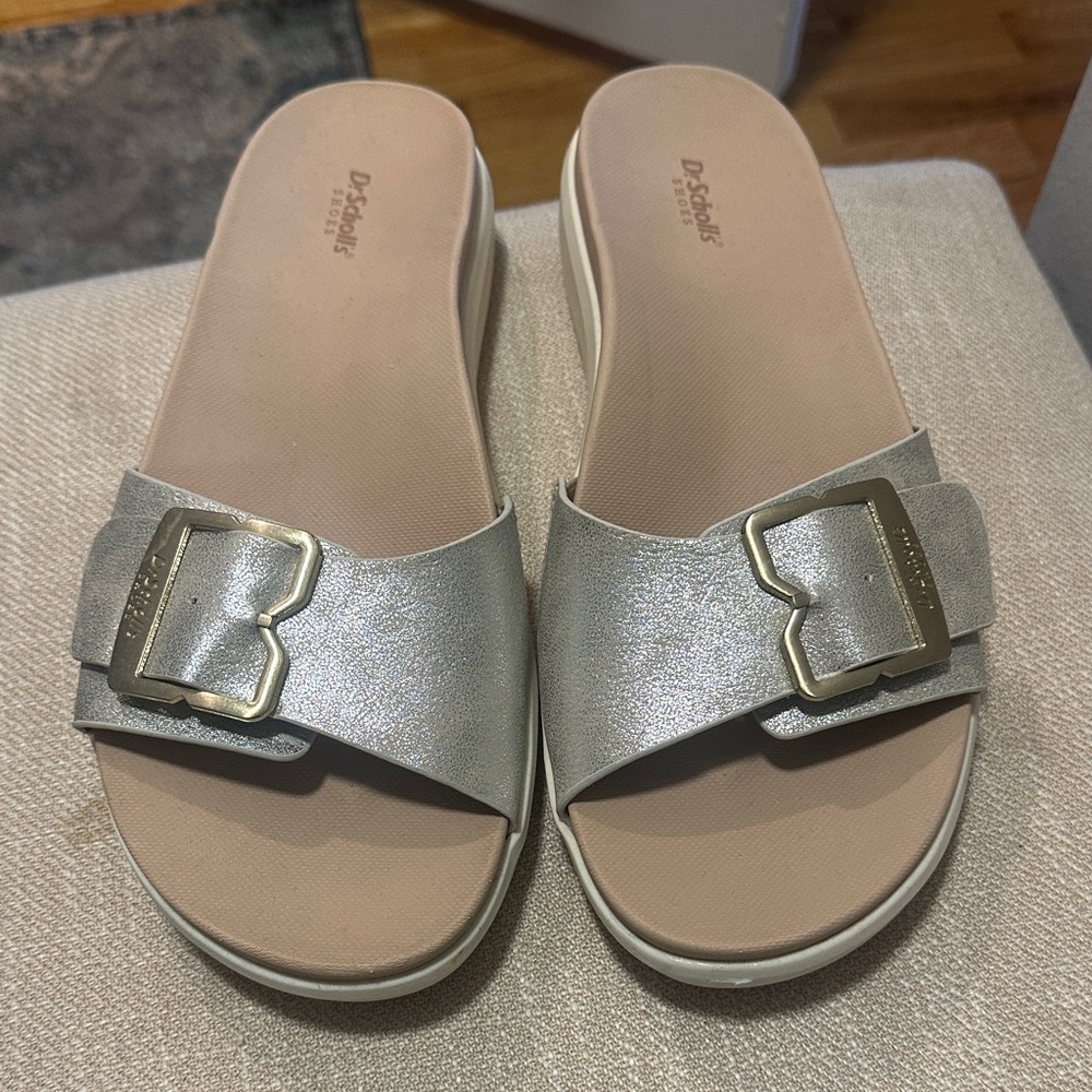 Dr. Scholl's Women's Metallic Slide Sandals